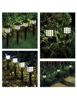 LED соларни градински лампи комплект от 6 къщички